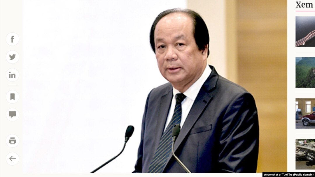 Ông Mai Tiến Dung khi còn đương chức, tháng 2/2021.