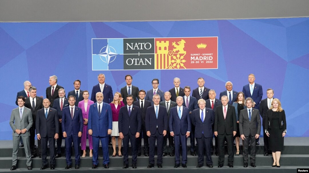 Lãnh đạo các thành viên khối NATO họp thượng đỉnh ở Madrid vào cuối tháng 6/2022.