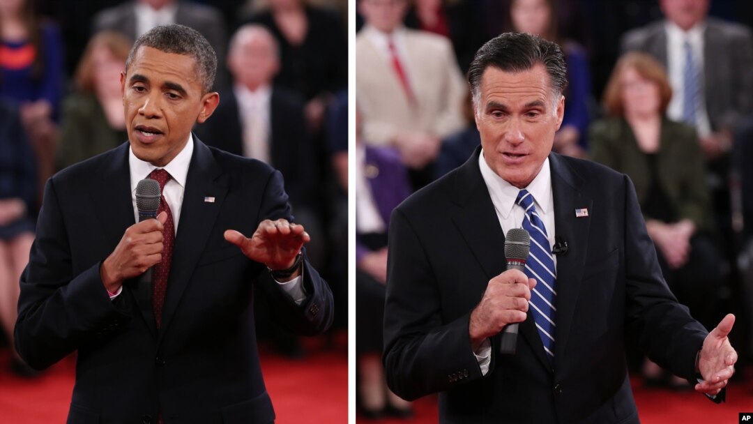 Tổng thống Obama và ứng cử viên tổng thống của đảng Cộng hòa Mitt Romney