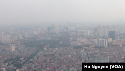 Bầu trời Hà Nội một ngày ô nhiễm.