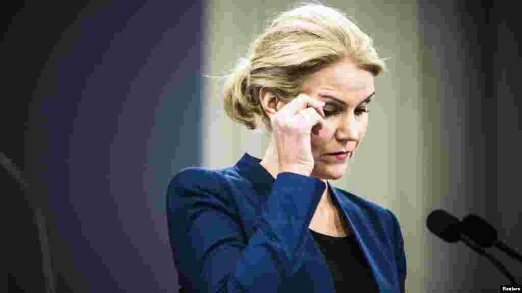 Thủ tướng Đan Mạch Helle Thorning-Schmidt tuyên bố "không thể để bất cứ kẻ nào tấn công xã hội Ðan Mạch tự do, dân chủ và phóng khoáng trốn thoát" trong cuộc họp báo tại Copenhagen, ngày 15/2/2015.
