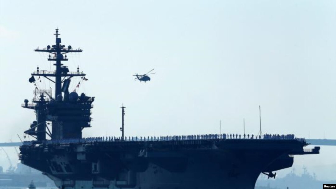 Tàu sân bay Carl Vinson của Hải quân Hoa Kỳ đang tiến về hướng bán đảo Triều Tiên.