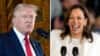 Ảnh phối hợp: Cựu Tổng thống Donald Trump, trái, và Phó tổng thống Kamala Harris.