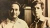 Nhà thơ Xuân Diệu và con nuôi Cù Huy Hà Vũ tại 24 Điện Biên Phủ, 1979. (Hình: Bà Dương Hà cung cấp)